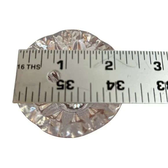 Vintage Crystal Glass Bud Vase With Intricate Cut Design - Picture 7 of 7